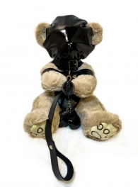 Оригинальный плюшевый мишка в маске и наручниках - БДСМ Арсенал - купить с доставкой в Москве