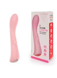 Нежно-розовый вибромассажер 6  Silicone G-Spot Fun - 19,1 см. - Erokay