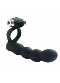 Черная вибронасадка для двойного проникновения Double Penetration Beads - Vandersex - купить с доставкой #SOTBIT_REGIONS_UF_V_REGION_NAME#