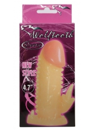 Телесная насадка на пенис со стимулятором клитора - 11,5 см. - Baile - #SOTBIT_REGIONS_UF_V_REGION_NAME# купить с доставкой
