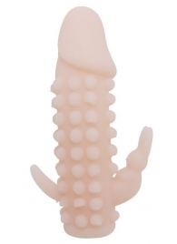 Телесная насадка на пенис со стимулятором клитора - 12,2 см. - Baile - #SOTBIT_REGIONS_UF_V_REGION_NAME# купить с доставкой