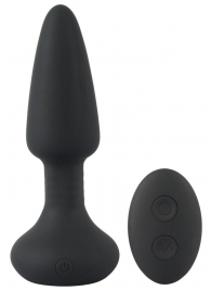 Черная анальная вибровтулка Remote Controlled Butt Plug - 14,2 см. - Orion