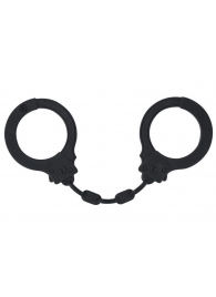 Черные силиконовые наручники Suppression - Lola toys - купить с доставкой #SOTBIT_REGIONS_UF_V_REGION_NAME#