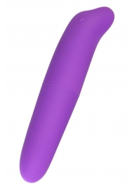 Фиолетовый мини-вибратор с вытянутым кончиком - 12,5 см. - Штучки-дрючки