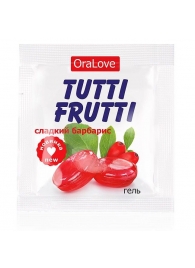 Гель-смазка Tutti-frutti со вкусом барбариса - 4 гр. - Биоритм - купить с доставкой в Москве