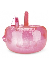Розовая надувная подушка для секса в вибратором - Lux Fetish - купить с доставкой #SOTBIT_REGIONS_UF_V_REGION_NAME#