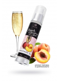 Массажное масло с ароматом персика и шампанского - 50 мл. - Secret Play - купить с доставкой #SOTBIT_REGIONS_UF_V_REGION_NAME#