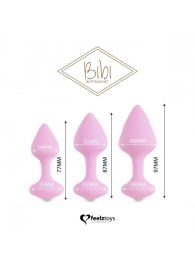 Набор из 3 нежно-розовых анальных пробок Bibi Butt Plug Set - FeelzToys