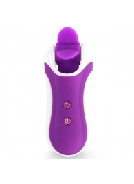 Фиолетовый оросимулятор Clitella со сменными насадками для вращения - FeelzToys