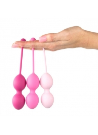 Набор из 3 розовых вагинальных шариков FemmeFit Advanced Pelvic Muscle Training Set - FeelzToys