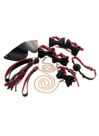 Черно-красный бондажный набор Bow-tie - ToyFa - купить с доставкой в Москве