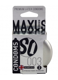 Экстремально тонкие презервативы в железном кейсе MAXUS Extreme Thin - 3 шт. - Maxus - купить с доставкой в Москве