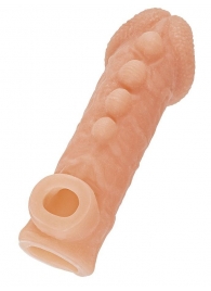 Телесная закрытая насадка с шишечками Cock Sleeve Size S - 13,8 см. - KOKOS - в Москве купить с доставкой