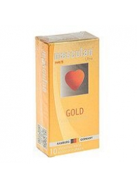 Презервативы Masculan Ultra Gold с золотым напылением и ароматом ванили - 10 шт. - Masculan - купить с доставкой в Москве