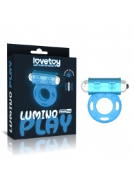 Голубое, светящееся в темноте эрекционное виброкольцо Lumino Play Vibrating Penis Ring - Lovetoy - в Москве купить с доставкой
