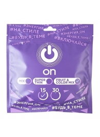 Цветные ароматизированные презервативы ON) Fruit   Color - 15 шт. - ON) - купить с доставкой в Москве