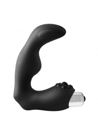 Черный вибромассажер простаты FantASStic Vibrating Prostate Massager - 11,3 см. - Dream Toys - в Москве купить с доставкой