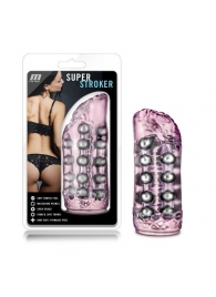 Розовый мастурбатор-вагина со стимулирующими бусинами Super Stroker - Blush Novelties - в Москве купить с доставкой