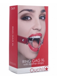 Расширяющий кляп Ring Gag XL с красными ремешками - Shots Media BV - купить с доставкой в Москве