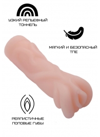 Реалистичный мастурбатор-вагина телесного цвета - Свободный ассортимент - в Москве купить с доставкой