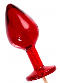 Красный леденец в форме малой анальной пробки со вкусом виски - Sosuчki - купить с доставкой в Москве