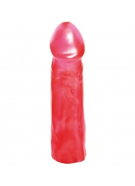 Розовая реалистичная насадка для трусиков с плугом - 19,5 см. - Джага-Джага - купить с доставкой в Москве