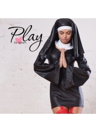 Игровой костюм кроткой монашки - Вибратор-реалистик с мошонкой №2 - 16,3 см. купить с доставкой