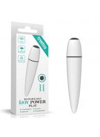 Белый мини-вибратор IJOY Rechargeable Power Play - 10,5 см. - Lovetoy
