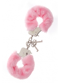 Металлические наручники с розовой меховой опушкой METAL HANDCUFF WITH PLUSH PINK - Dream Toys - купить с доставкой в Москве