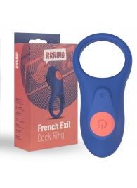 Синее эрекционное кольцо RRRING French Exit Cock Ring - FeelzToys - в Москве купить с доставкой
