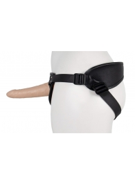 Пустотелый страпон Harness CLASSIC с бандажом - 15,5 см. - LOVETOY (А-Полимер) - купить с доставкой в Москве