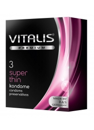 Ультратонкие презервативы VITALIS PREMIUM super thin - 3 шт. - Vitalis - купить с доставкой в Москве