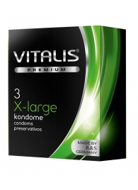 Презервативы увеличенного размера VITALIS PREMIUM x-large - 3 шт. - Vitalis - купить с доставкой в Москве