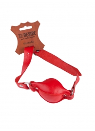 Красный кожаный кляп на регулируемых ремешках - Sitabella - купить с доставкой в Москве