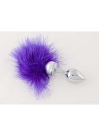 Малая анальная втулка с фиолетовой опушкой - 7 см. - ToyFa - купить с доставкой #SOTBIT_REGIONS_UF_V_REGION_NAME#
