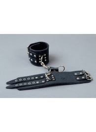 Широкие чёрные кожаные наручники - Подиум - купить с доставкой #SOTBIT_REGIONS_UF_V_REGION_NAME#