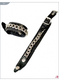 Декорированные цепочками узкие наручники - Подиум - купить с доставкой в Москве