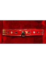 Декоративный красный ошейник со стразами и колечком - Подиум - купить с доставкой #SOTBIT_REGIONS_UF_V_REGION_NAME#