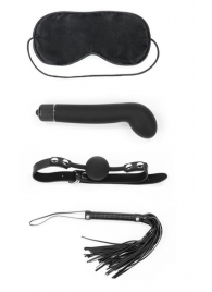 БДСМ-набор Deluxe Bondage Kit: маска, вибратор, кляп, плётка - Lovetoy - купить с доставкой в Москве