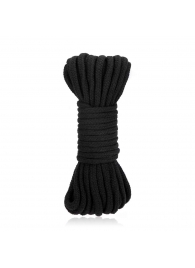 Черная хлопковая веревка для связывания Bondage Rope - 10 м. - Lux Fetish - купить с доставкой в Москве