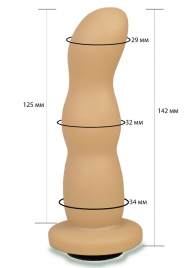 Телесная рельефная насадка Harness - 14,2 см. - LOVETOY (А-Полимер) - купить с доставкой в Москве