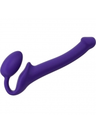 Фиолетовый безремневой страпон Silicone Bendable Strap-On - size S - Strap-on-me - купить с доставкой в Москве
