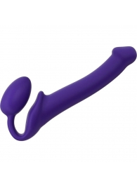 Фиолетовый безремневой страпон Silicone Bendable Strap-On - size M - Strap-on-me - купить с доставкой в Москве