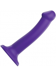 Фиолетовый фаллоимитатор-насадка Strap-On-Me Dildo Dual Density size M - 18 см. - Strap-on-me - купить с доставкой в Москве