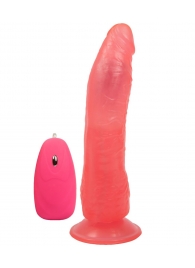 Розовый вибромассажёр-реалистик на присоске - 17,5 см. - LOVETOY (А-Полимер)