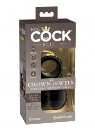 Черная вибронасадка King Cock Ellite The Crown Jewels - Pipedream - в Москве купить с доставкой