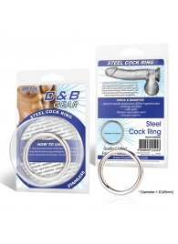 Стальное эрекционное кольцо STEEL COCK RING - 4.8 см. - BlueLine - купить с доставкой в Москве