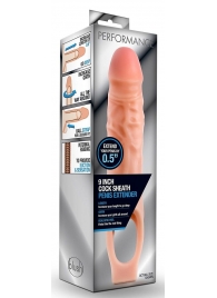 Телесная насадка на пенис 9 Inch Cock Sheath Extender - 22,2 см. - Blush Novelties - в Москве купить с доставкой