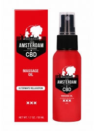 Стимулирующее массажное масло CBD from Amsterdam Massage Oil - 50 мл. - Shots Media BV - купить с доставкой в Москве