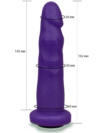Фиолетовая реалистичная насадка-плаг - 16,2 см. - LOVETOY (А-Полимер) - купить с доставкой в Москве